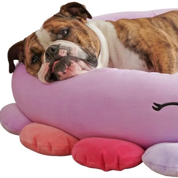 Squishmallows Official 30-Inch Beula Octopus Pet Bed- Large Plush-Purple - Picture 2 of 6